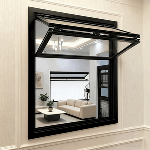 Fenêtre moderne à double vitrage insonorisée en alliage d'aluminium, pliante verticale, pour villa résidentielle, balcon, résistante aux ouragans - Product Image 2