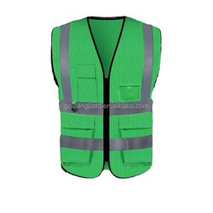 CGLX Gilets <span class=keywords><strong>de</strong></span> sécurité personnalisés Vert rose Vêtements <span class=keywords><strong>de</strong></span> <span class=keywords><strong>nuit</strong></span> réfléchissants Gilet <span class=keywords><strong>de</strong></span> sécurité rouge pour hommes avec poches-Gilet <span class=keywords><strong>de</strong></span> <span class=keywords><strong>travail</strong></span> vert réfléchissant - Product Image 1