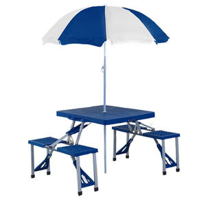 <span class=keywords><strong>Table</strong></span> de pique-nique <span class=keywords><strong>pliable</strong></span> portable 4 places avec trou pour parasol, en plastique, pour <span class=keywords><strong>camping</strong></span> en extérieur, <span class=keywords><strong>valise</strong></span> pour jardin et terrasse, application OEM/ODM - Product Image 4