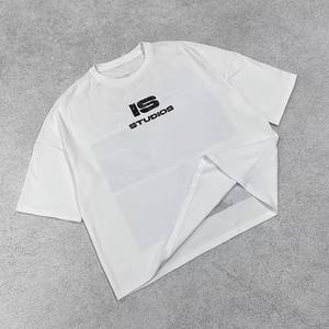 חולצות טי רופפות וגדולות במיוחד בעיצוב כבד בהתאמה אישית של RuiFei, חולצות טי קצרות עם הדפס גרפי לגברים, 100% כותנה איכותית - Product Image 4