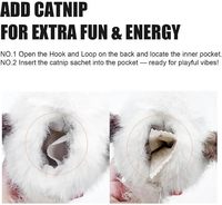 Nouveaux jouets interactifs pour chats d'intérieur ZMaker, jouet pour chat en forme d'oiseau qui bat des ailes avec son couinement, jouets interactifs pour chat en forme d'oiseau qui bat des ailes