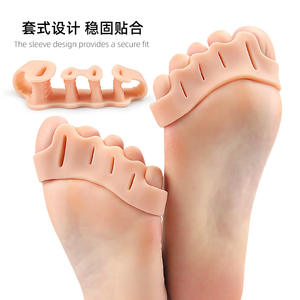 Pemisah jari kaki lima lubang, valgus jempol besar tumpang tindih kaki orthotics lembut pengoreksi jempol kaki - Product Image 4