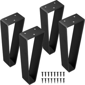Metal <b>Table</b> <b>Legs</b> 20cm High Steel Industrial Design Easy Installation for Slab <b>Tables</b> - Product Image 5