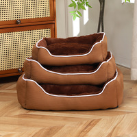 Lit pour animaux de compagnie en tissu toutes saisons, directement du fabricant, amovible, lavable, imperméable, respirant, chaud, pour chien et chat, confortable et moelleux