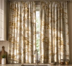 Premium Golden Temple Scenic <b>Curtain</b> Velvet Or Blackout Art Nouveau Window Each Panel Elegant Decorative Drapes <b>for</b> Living Room - Product Image 2
