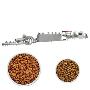 Hundefutter Pellet Maschinen Doppels ch necken extruder Haustier Katze Hundefutter Produktions linie Herstellung Maschine Lieferanten