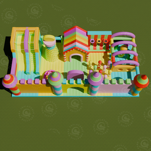 Parcours d'obstacles <span class=keywords><strong>gonflable</strong></span> durable, aire de jeux multifonctionnelle pour les événements - Product Image 2