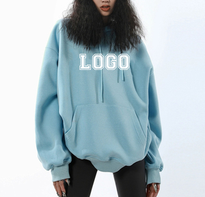 420gs Top Quality Heavyweight Customized Puff Printed Embroidery <b>Velvet</b> Oversized Drop Shoulder <b>Hoodie</b> for Women - Product Image 3