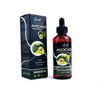 Huile d'avocat personnalisée pour cheveux et peau, 100% pure, naturelle, pressée à froid, huile essentielle hydratante pour cheveux secs, cuir chevelu, visage, corps