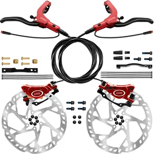 DYISLAND LD-200PLUS di alta qualità bicicletta elettrica rossa a doppio pistone idraulica bicicletta elettrica Off Kit del freno