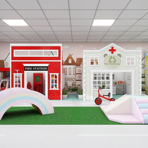 बच्चे मेरे शहर के रोल प्ले एरिया इनडोर मनोरंजन उपकरण के साथ कैफे सॉफ्ट प्लेग्राउंड खेलते हैं - Product Image 5