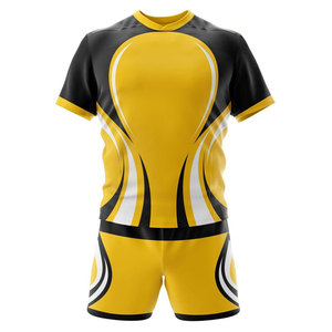 Tenues de football personnalisées, uniformes de rugby, ensembles de maillots de sport de qualité supérieure personnalisables, respirants, grandes tailles, uniformes de rugby - Product Image 1