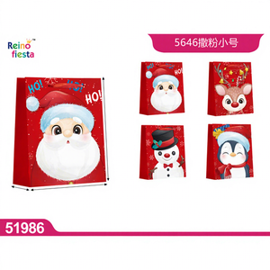 Bolsas de Regalo Navideñas al por Mayor de la Marca Peiyong, Modelo 51986, 18x85x24cm, con Diseño de Santa Claus y Renos, Artículos para Fiestas - Product Image 1
