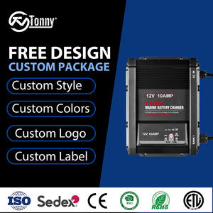 AGMリチウムLiFePO4およびディープサイクルバッテリー用の1バンク10Aマリン防水オンボードボートバッテリー充電器メンテナーDesulfator - Product Image 2