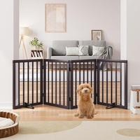 Barrière pour chien extensible utilisation intérieure étape sur clôture pliable pour animaux de compagnie pour la maison portes en bois pour chiens pour escaliers de porte