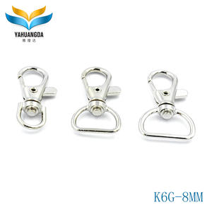 Gancho a presión chapado de fábrica, 8mm, 15mm, 20mm, 25mm, gancho de aleación de zinc para perro, etiquetas de metal, K6G - Product Image 2