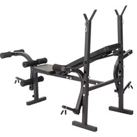 Banc de musculation multifonctionnel réglable avec station de squat et station de musculation pour la musculation à domicile