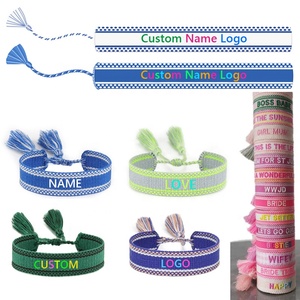 Braccialetti con Nappa in Tessuto Ricamato Personalizzabile con LOGO, Design a Lettere 'WWJD Bride', Gioielli Intrecciati per l'Amicizia, Misura Regolabile - Product Image 5