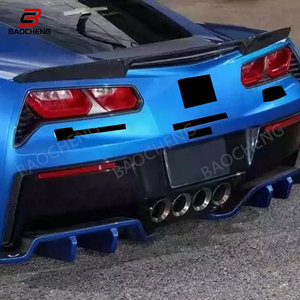 Pare-chocs arrière de diffuseur arrière en fibre de carbone véritable de style Bkss pour Chevrolet <span class=keywords><strong>corvette</strong></span> C7 <span class=keywords><strong>2014</strong></span> + pièces de carrosserie extérieures - Product Image 5