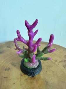 อุปกรณ์ตกแต่งตู้ปลา ปะการัง ตู้ปลาทะเล ของตกแต่งตู้ปลาทะเล ฐานเซรามิก PP จำลองสิ่งมีชีวิตในน้ำ - Product Image 6