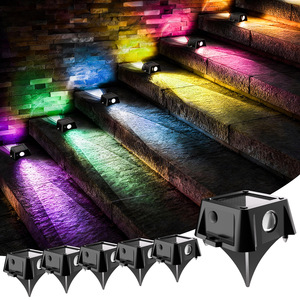 Solar Powered Outdoor Waterproof In Ground <b>Light</b> IP67 RGB LED Aluminum <b>Shell</b> For Garden Courtyard Villa Lawn Ambient Lighting - Product Image 1