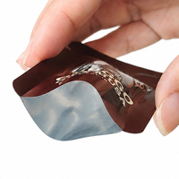 Sachet plastique imprimé sur mesure à trois soudures latérales, qualité alimentaire, thermosoudé, pour snacks, café, masques