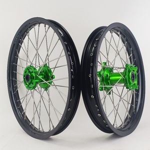 Juego de Ruedas KYZ CNC 7050-T6 de Aleación Anodizada de 21/19 Pulgadas Supermoto para <span class=keywords><strong>Honda</strong></span> CRF Kawasaki KX KXF 250 <span class=keywords><strong>450</strong></span> <span class=keywords><strong>Enduro</strong></span> Racing Pro Kit - Product Image 2