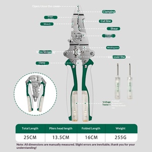 Pince à dénuder multifonctionnelle neuve avec stylo de mesure pour électricien, pour couper, tirer et peler les fils. - Product Image 6