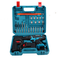 Kits de perceuses à percussion sans fil multifonctions à batterie lithium-ion, tournevis électriques rechargeables portatifs pour la maison