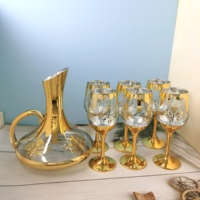 Ensemble de 6 contenants à jus de couleur verte, luxueux, grande capacité, motif gravé au laser personnalisable