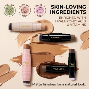 Stick de contour personnalisé imperméable à l'eau, marque privée, crème bronzante, correcteur couvrant, fond de teint, pinceau lisse, stick de contour pour <span class=keywords><strong>peau</strong></span> <span class=keywords><strong>noire</strong></span> - Product Image 3