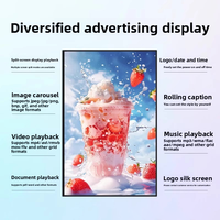 Pantalla LCD Publicitaria Integrada de 55 Pulgadas con Android para Interiores, para Elevadores de Restaurantes, Admite Plantillas Preestablecidas Inteligentes