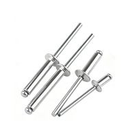 Rivets aveugles en aluminium à tête plate de type ouvert, rivets à percussion pleins à extrémité ouverte, norme ISO, finition galvanisée GB12618