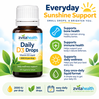 Gouttes de vitamine D3 liquide à marque privée 2000 UI, formule personnalisée, complément alimentaire végétarien, 365 portions