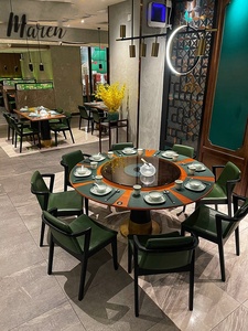 Ensemble <span class=keywords><strong>table</strong></span> et chaises de <span class=keywords><strong>restaurant</strong></span> commercial nordique moderne et durable, chaise longue en bois massif, 4 places - Product Image 6