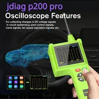 JDiag P200 Pro, Probador de Circuitos Automotrices, 12V 24V, Kit de Sonda para Circuitos de Alimentación, Probador de Resistencia de Voltaje para Automóviles, Herramienta de Diagnóstico