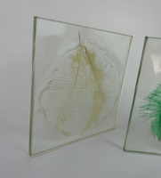 Panel de Vidrio Figurado Moderno para Montaje en Pared, Estilo Decorativo con Alta Transmitancia de Luz para Decoración Interior