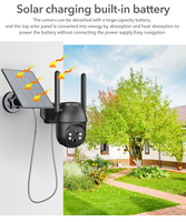 4g Camera Sim Card 4G Solar Cellular Security Camera 2K 3MP PTZ Night Vision Outdoor Network Black Camera Solar Camera Outdoor