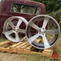 Jantes forgées SJ haut de gamme 2 pièces brossées 20 22 24 pouces 5x120 pour Cadillac Deville Chevy Chevelle Classic Muscle Car