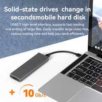 Carcasa para Disco SSD sin Herramientas, Adaptador USB-C M2 NVME SATA, Carcasa USB-C a M.2 NVME y SATA, 10Gbps