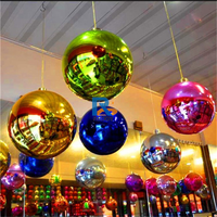 Boule miroir géante d'extérieur en PVC, ballon publicitaire gonflable pour décorations de fête, grosse boule miroir en PVC