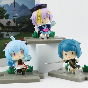 7 pièces/ensemble 8CM <span class=keywords><strong>Genshin</strong></span> <span class=keywords><strong>Impact</strong></span> Kaeya Diluc <span class=keywords><strong>Paimon</strong></span> Klee Zhongli Figurine de personnage de dessin animé en PVC Jouet poupée Boîte aveugle - Product Image 4