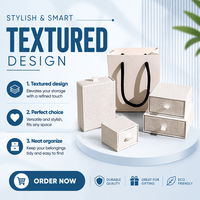 Boîte à bijoux de luxe haut de gamme personnalisable pour bagues, colliers, bracelets et boucles d'oreilles, avec couvercle et base, recyclable et personnalisable