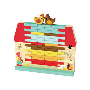 Cottage <span class=keywords><strong>en</strong></span> <span class=keywords><strong>bois</strong></span> à deux étages et jouets de grange Ranch jeu éducatif de tri des couleurs pour les enfants - Product Image 5