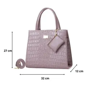 Bolso Tote de Lujo para Mujer Fana Kala, con Estampado de Cocodrilo, en Microfibra y Cuero Sintético, Cierre de Solapa Cruzada, Estilo Casual - Product Image 4