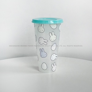 Gobelets en plastique à prix abordable, prêts à être expédiés directement de l'usine, impression couleur, cadeau promotionnel, <span class=keywords><strong>lot</strong></span> en stock, motif lapin - Product Image 3