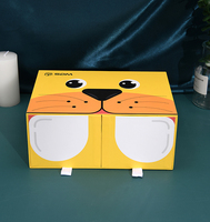 Boîtes cadeaux coulissantes en carton rigide haut de gamme, personnalisées, à double tiroir, avec poignée en ruban, pour jouets d'enfants