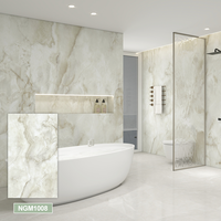 Panneau mural en PVC SPC imitation marbre ignifuge et résistant aux UV, installation facile par clic, haute qualité, panneau mural décoratif 3D pour hôtel, villa, chambre à coucher