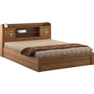 <b>Queen</b> Size Solid Wood Platform <b>Bed</b> <b>with</b> <b>Storage</b> Mango Wood Traditional Design Bedroom Furniture - Product Image 1