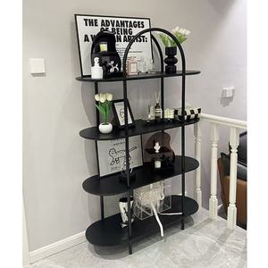 Estantes de Exhibición de Pared para Salón de Belleza, Estantes de Exhibición de Productos de Uñas y Belleza de Múltiples Niveles, Estantes Negros de Pie - Product Image 6
